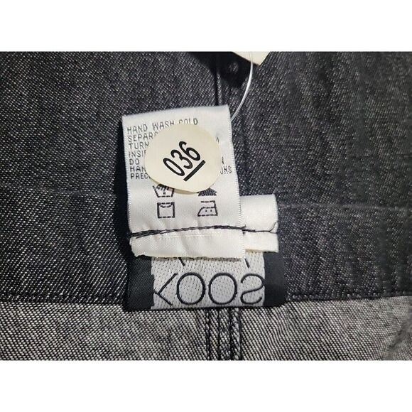Koos OF Course! Denim Jumper Dress Sz L New W/Pockets Y2K Artsy Boho - Picture 9 of 11